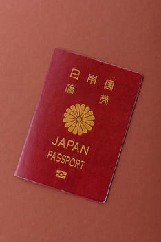Japanese passport for travelling, flying and doing business. Japan document, id for crossing the border
