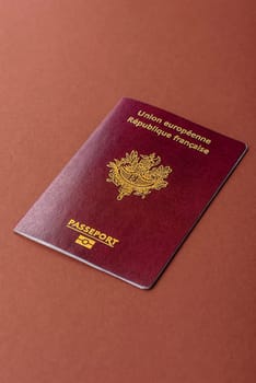 French passport for travelling, flying and doing business. France document, id for crossing the border