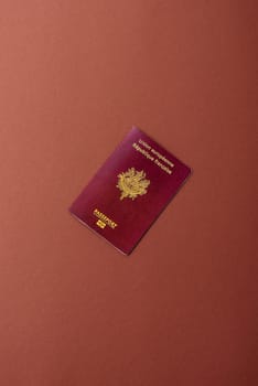 French passport for travelling, flying and doing business. France document, id for crossing the border