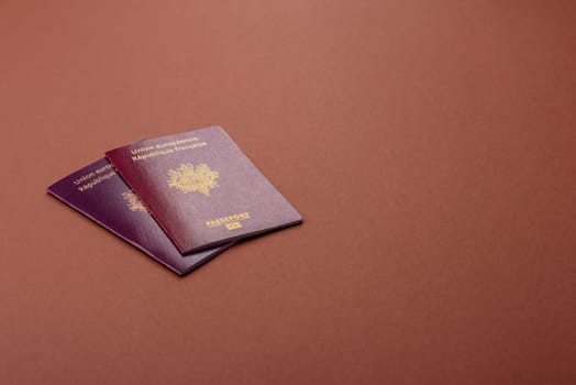 French passport for travelling, flying and doing business. France document, id for crossing the border
