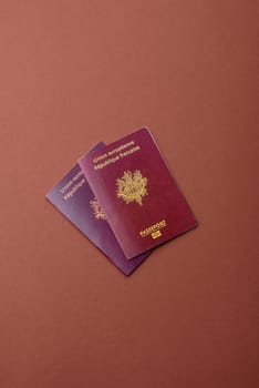 French passport for travelling, flying and doing business. France document, id for crossing the border