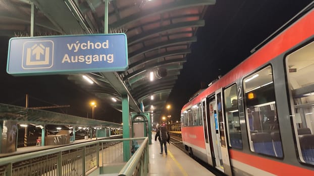 October 17 2024 October 17 2024 near Bad Schandau Germany Europe, Dolni Zleb Czech Republic Europe Train station platform. High quality photo editorial shotlisttravel travel