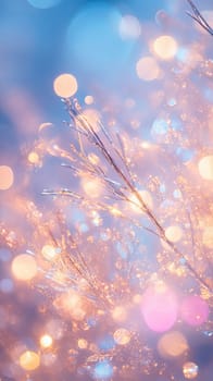 This abstract background features gentle pastel colors and blurred light streaks, creating an ethereal glow.