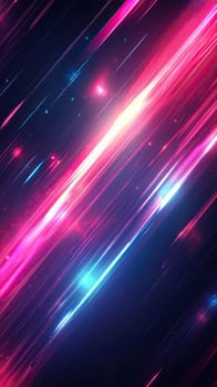 Vibrant abstract background features sleek, glowing lines in neon colors. The deep black backdrop enhances the sci-fi atmosphere, showcasing dynamic energy and a modern aesthetic.