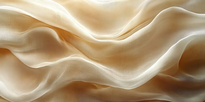 This abstract design showcases flowing lines in soft beige and cream tones, creating a refined and sophisticated atmosphere.