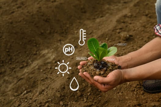 Smart farming technology used for precision agriculture and soil health analysis.