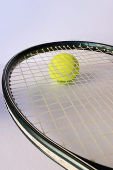 Tennis balls on light background, flat lay. Isolated. Real picture. Sport concept.Copy space.Promotional background for tennis sport.