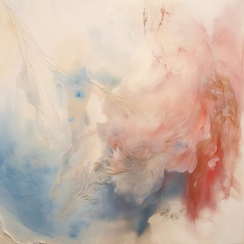 Watercolor abstract background with blue, pink, and beige colors