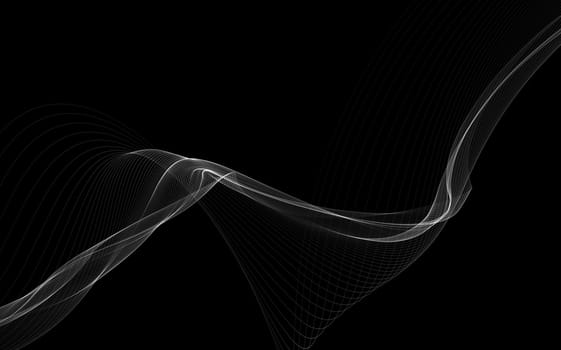 Dark abstract background with a glowing abstract waves, abstract background