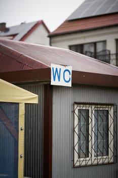 Toilet for shoppers at a popular market on the German-Polish border in Swinoujscie, Poland