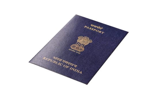 Indian passport for travelling, flying and doing business. India document, id for crossing the border