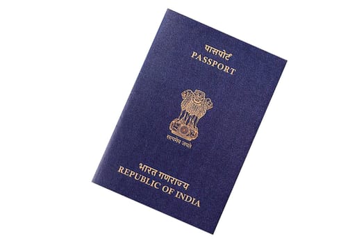 Indian passport for travelling, flying and doing business. India document, id for crossing the border