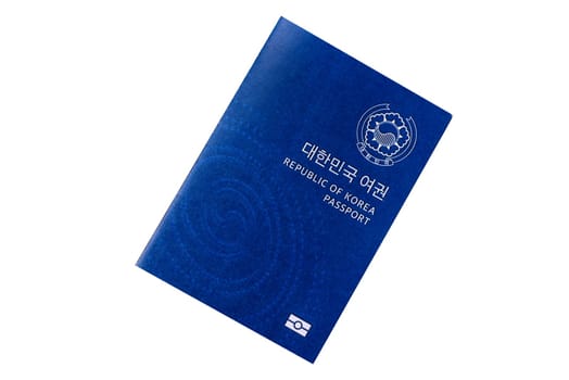 Korean passport for travelling, flying and doing business. South korea document, id for crossing the border