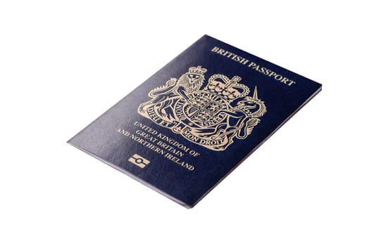 British passport for travelling, flying and doing business. UK document, id for crossing the border