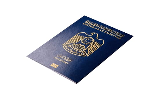 OAE passport for travelling, flying and doing business. Arabic document, id for crossing the border