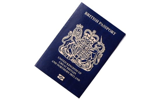 British passport for travelling, flying and doing business. UK document, id for crossing the border