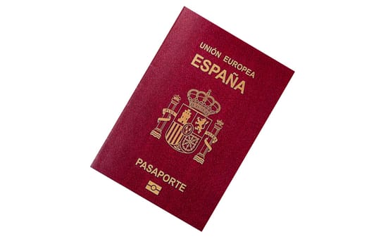 Spain passport for travelling, flying and doing business. Spanish document, id for crossing the border
