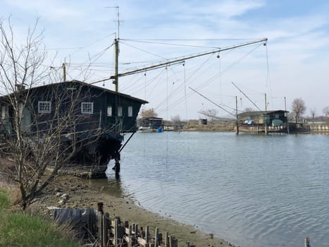 The Comacchio Saltworks, one of the most interesting naturalistic areas of the Po delta Park . High quality photo