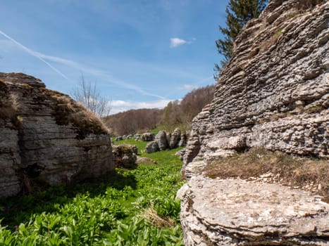 The sphinxes of Lessinia monoliths rocks shaped by nature over thousands of years.