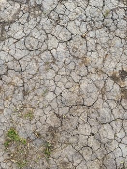 Cracked earth during dry season. Climate change, heatwaves, and environmental impact concept.