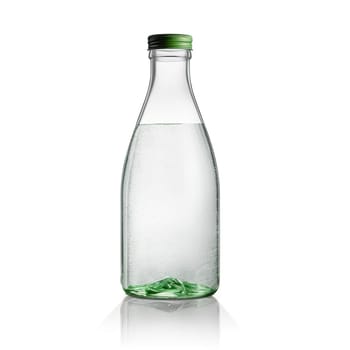 Bottle of water on white background
