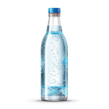 Bottle of mineral water isolated on white background - 3D illustration