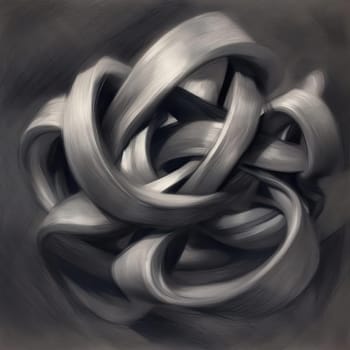 Abstract background with a lot of smooth lines and waves in gray colors