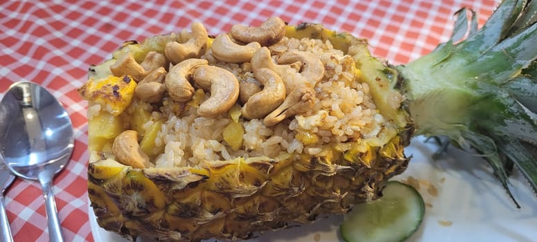 Khmer Pineapple Fried Rice or Bai Chha Ananas