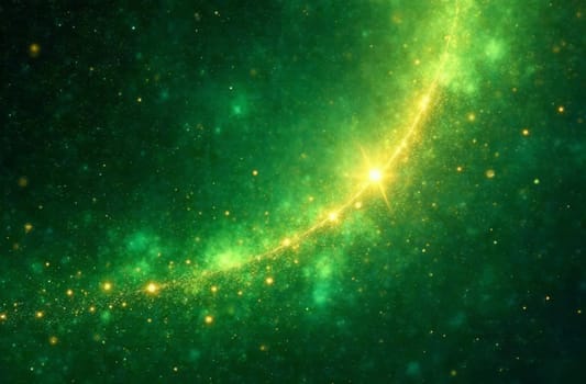 Green corridor astrology. Cosmos and hyperspace.Portal