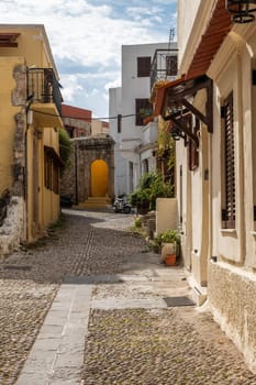 RHODES, GREECE - October 20, 2024: Rhodes, a UNESCO World Heritage Site, showcases ancient ruins, medieval castles, and sun-soaked beaches, attracting visitors year-round.