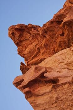 A view to peaks of rock formations