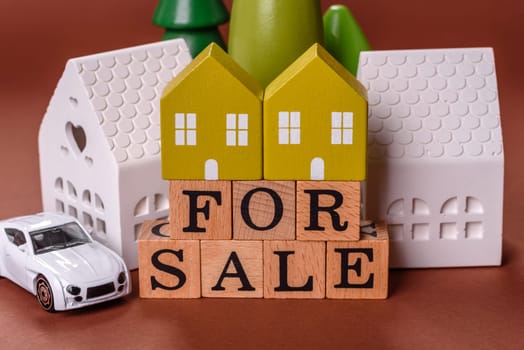 House, real estate or property for sale, purchase or sale of apartments for mortgage according to the financial contract