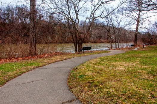 Views of Scioto Park in Late Winter, Dublin, Ohio