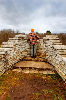Chief Leatherlips Structure, Scioto Park in Late Winter, Dublin, Ohio