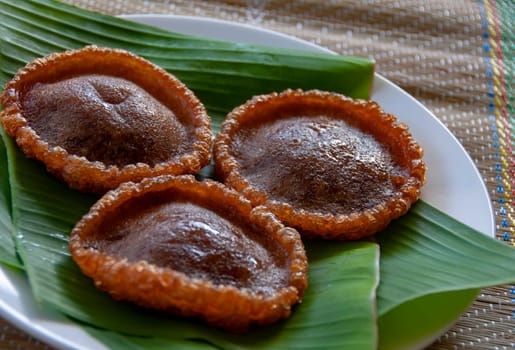 North Borneo home made traditional kuih penjaram cake.