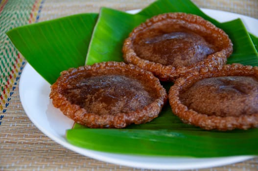 North Borneo home made traditional kuih penjaram cake.