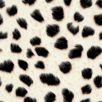 The design features a stylish and modern leopard print pattern with a beige background and prominent black spots. This vibrant texture creates a lively and eye-catching visual appeal.