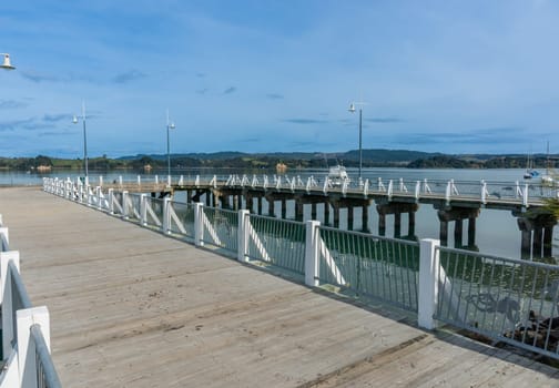 Ohiwa harbour wharf at Ohope New Zealand.