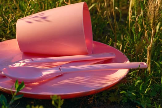 the activity of spending a vacation living in a camp, tent, or camper