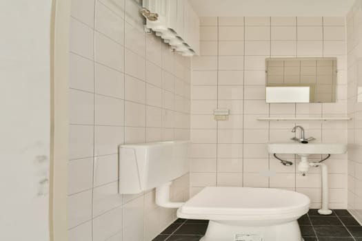 This image showcases a sleek and minimalistic bathroom design featuring modern fixtures, clean lines, and a neutral color palette that enhances the simplicity.