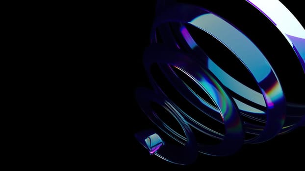 Dispersed glass element. Computer generated 3d render