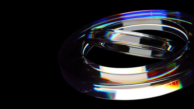Dispersed glass element. Computer generated 3d render