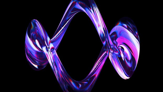 Dispersed glass element. Computer generated 3d render