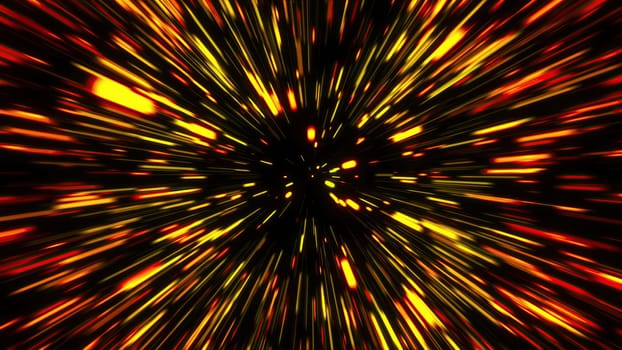 Hyper jump, Speed of light. Computer generated 3d render
