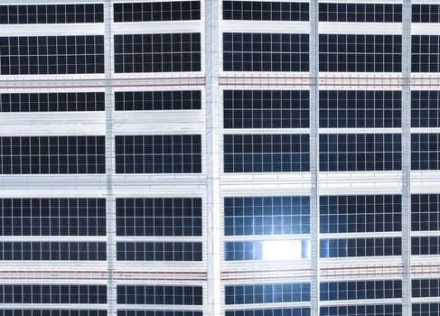 Solar-powered warehouse facility. Modern distribution center with rooftop solar panel. Eco-friendly warehouse. Sustainable logistics solutions for reduced carbon footprint. Sustainable energy.