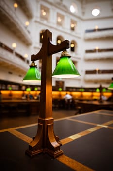 MELBOURNE, AUSTRALIA - DECEMBER 2 2023: The La Trobe Reading Room in the State Library of Victoria located in Melbourne, Victoria, Australia