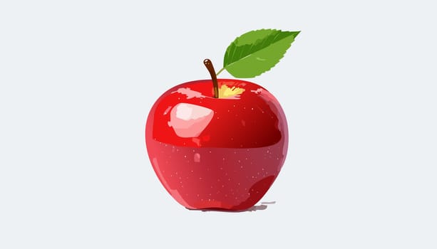 Delicious red apple illustration in vector art. High-quality image for diet, wellness, and organic product concepts.