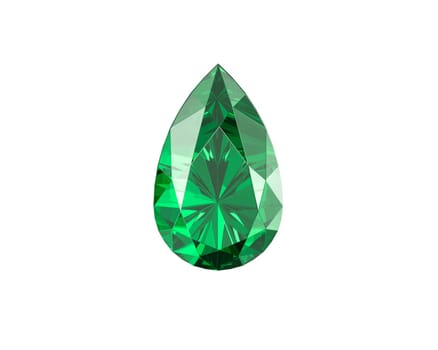 Green Diamond Gemstone with high quality on a white background