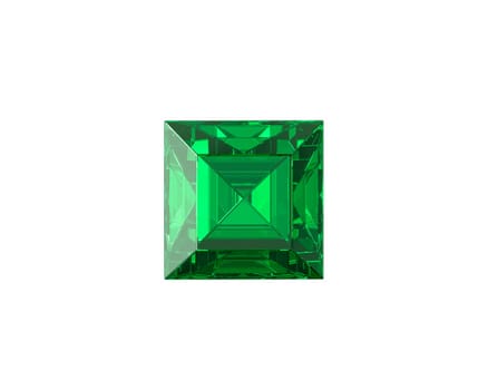 Green Diamond Gemstone with high quality on a white background