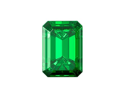 Green Diamond Gemstone with high quality on a white background